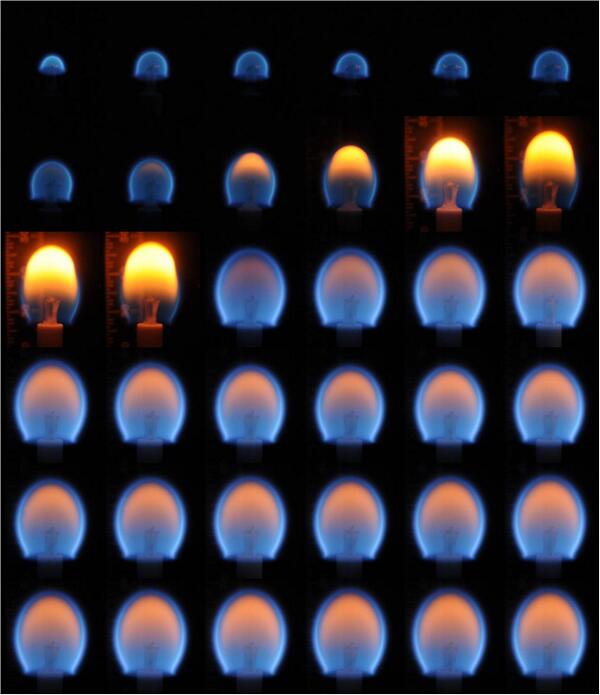 Płomień w stanie nieważkości. Fot. NASA