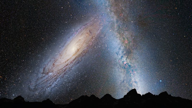 Zderzenie galaktyk - Droga Mleczna i galaktyka Andromedy połączą się.