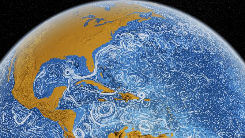 Symulacja prądów oceanicznych na Ziemi "Perpetual Ocean". Ilustracja: NASA