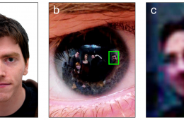 Rozpoznawanie twarzy odbitej w źrenicy oka