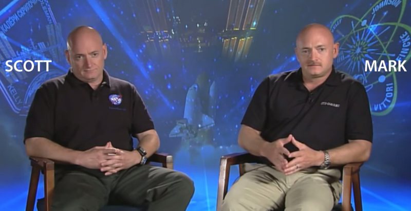 Scott i Mark Kelly - bliźniacy astronauci. Fot. ReelNASA/YouTube