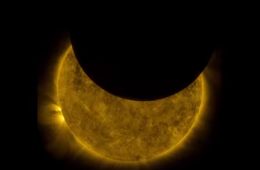 Zaćmienie Słońca z SDO. Fot. NASA