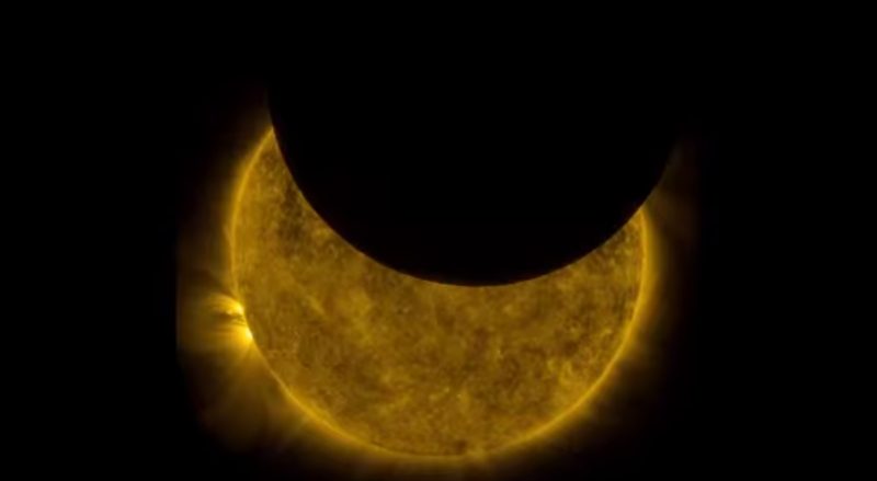 Zaćmienie Słońca z SDO. Fot. NASA