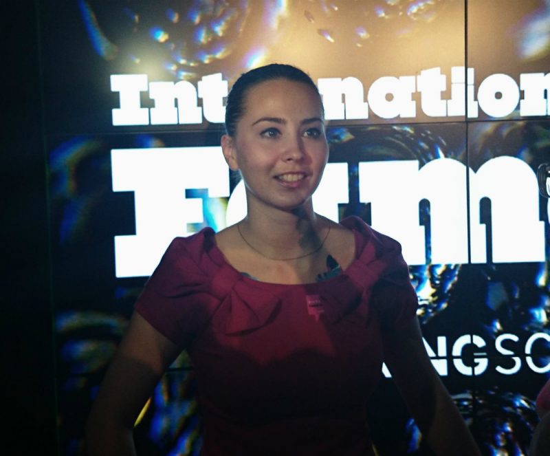 Dr Joanna Bagniewska tuż po ogłoszeniu wyników konkursu FameLab 2014, który wygrała. Fot. Crazy Nauka 