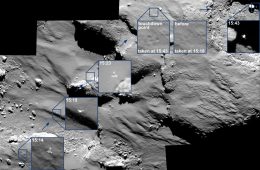 Rosetta fotografuje opadanie Philae. Fot. ESA/Rosetta/MPS for OSIRIS Team MPS/UPD/LAM/IAA/SSO/INTA/UPM/DASP/IDA