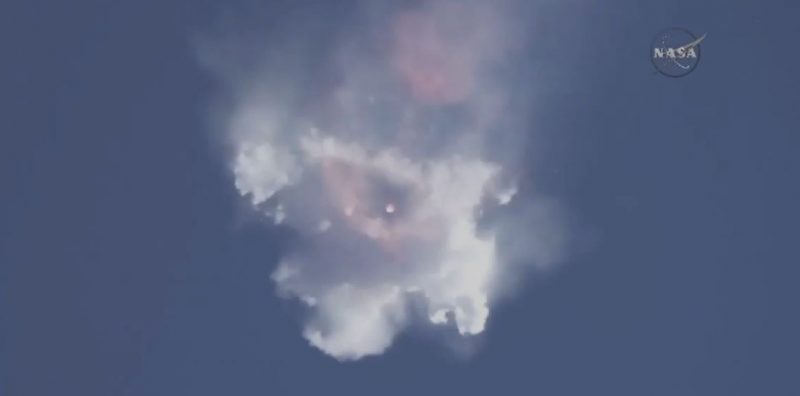 Wybuch rakiety Falcon 9. Fot. NASA/SpaceX