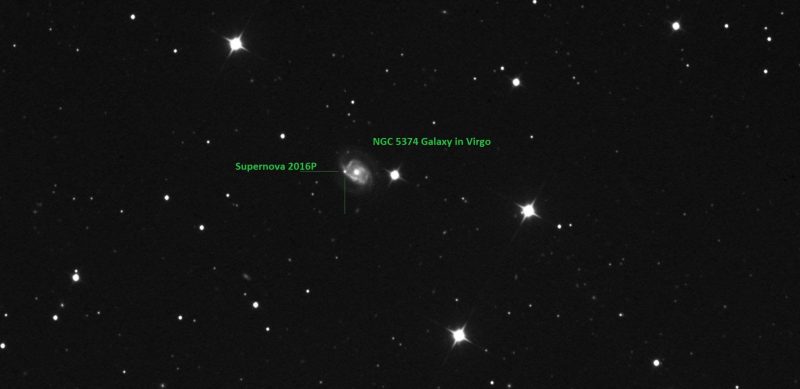 "Polska" supernowa 2016P. Fot. Michał Żołnowski