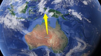 Australię trzeba przesunąć o dwa metry. Fot. Google Maps